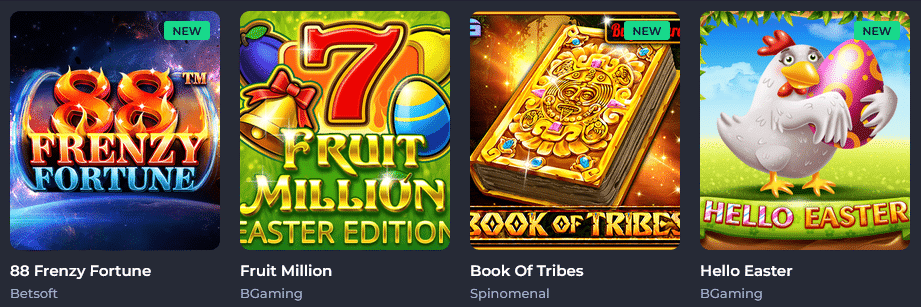 Rolling Slots Casino Spielangebot