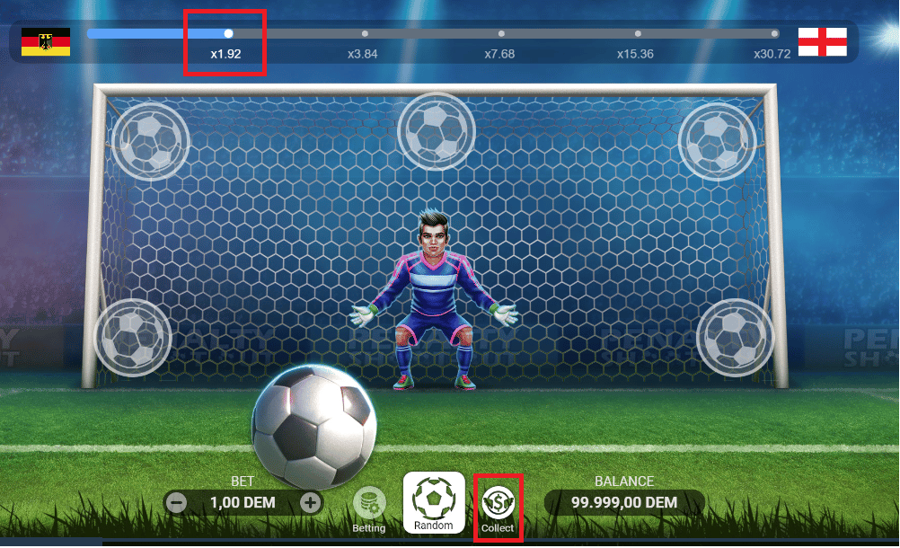 Gewinnlinien von Penalty Shootout Slot