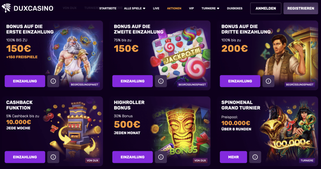 Duxcasino Bonusangebote