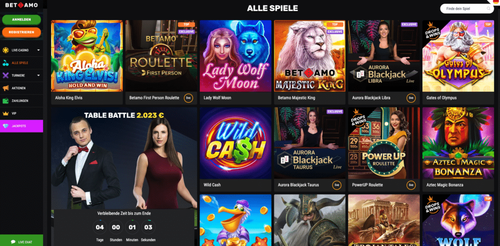 Betamo Casino Spielangebote