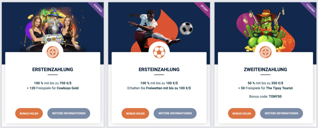 Tonybet Casino Bonusangebote