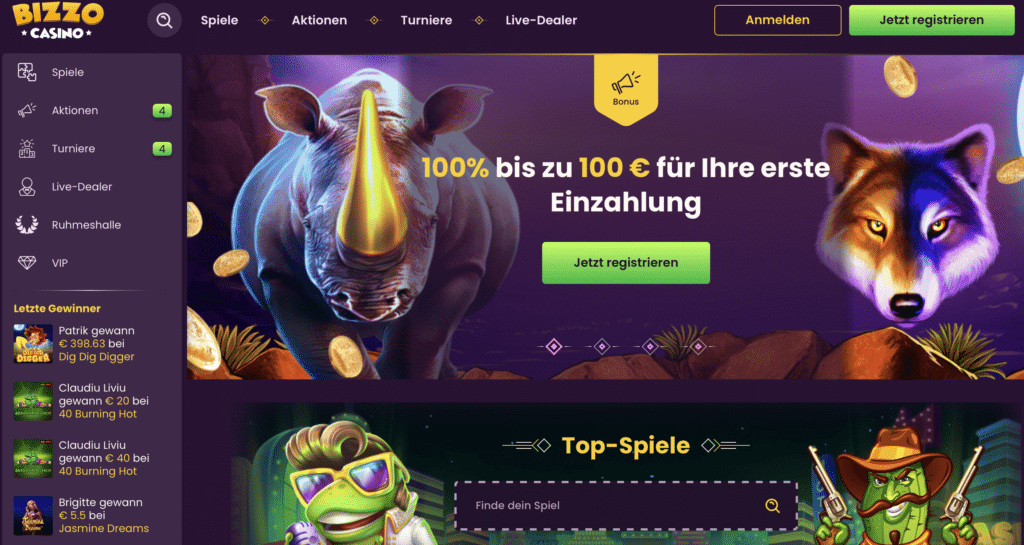 Bizzo Casino Übersicht
