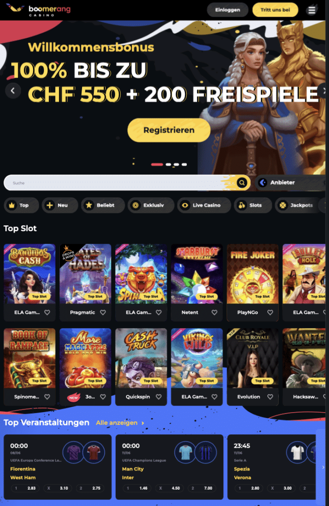 Boomerang Casino App