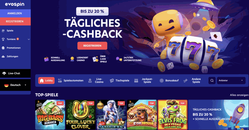 Evospin Casino Übersicht