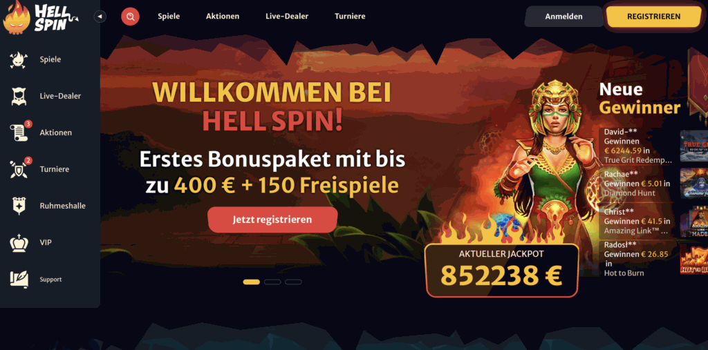 Hell Spin Casino Übersicht