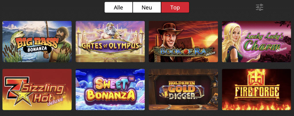 Pasino.ch Casino Spiele