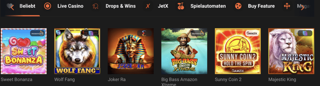 GGBet Casino Auswahl der Spiele