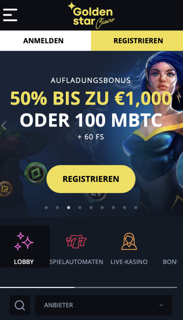 Golden Star Casino mobile Versionen