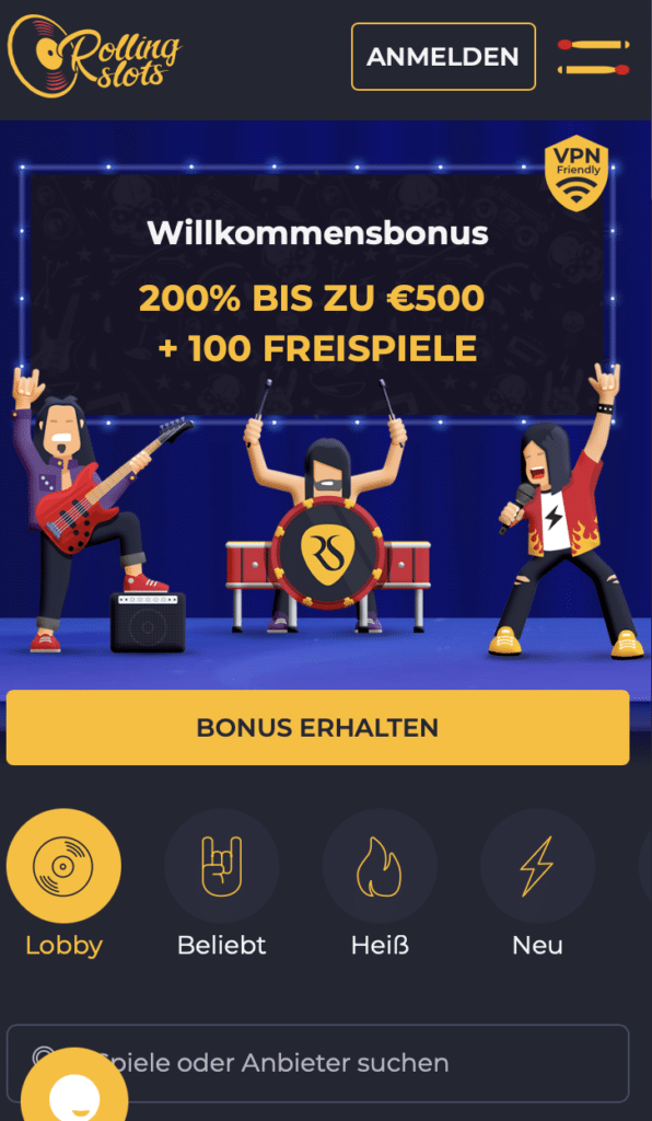 Rolling Slots Casino mobile Versionen