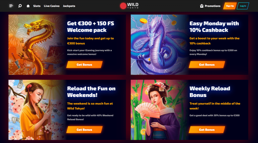 wild tokyo casino bonus 1024x570
