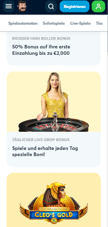 Goodman Casino mobile Version